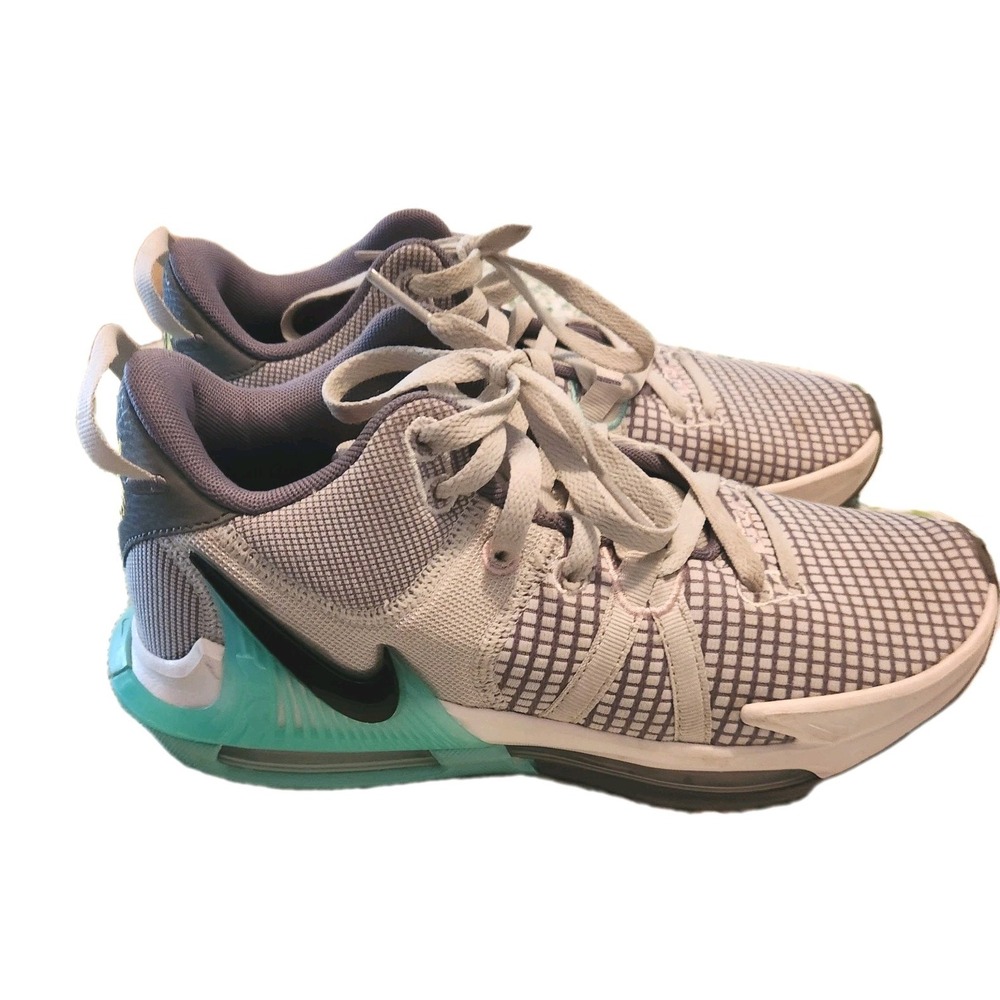 Nike LeBron Witness 7 Mens Basketball Sneakers Flat Pewter Mint DM1123-006 Sz 8